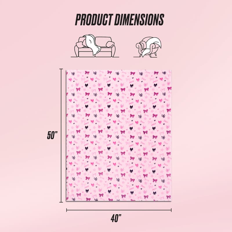 Juicy Couture Plush Baby Throw Blankets