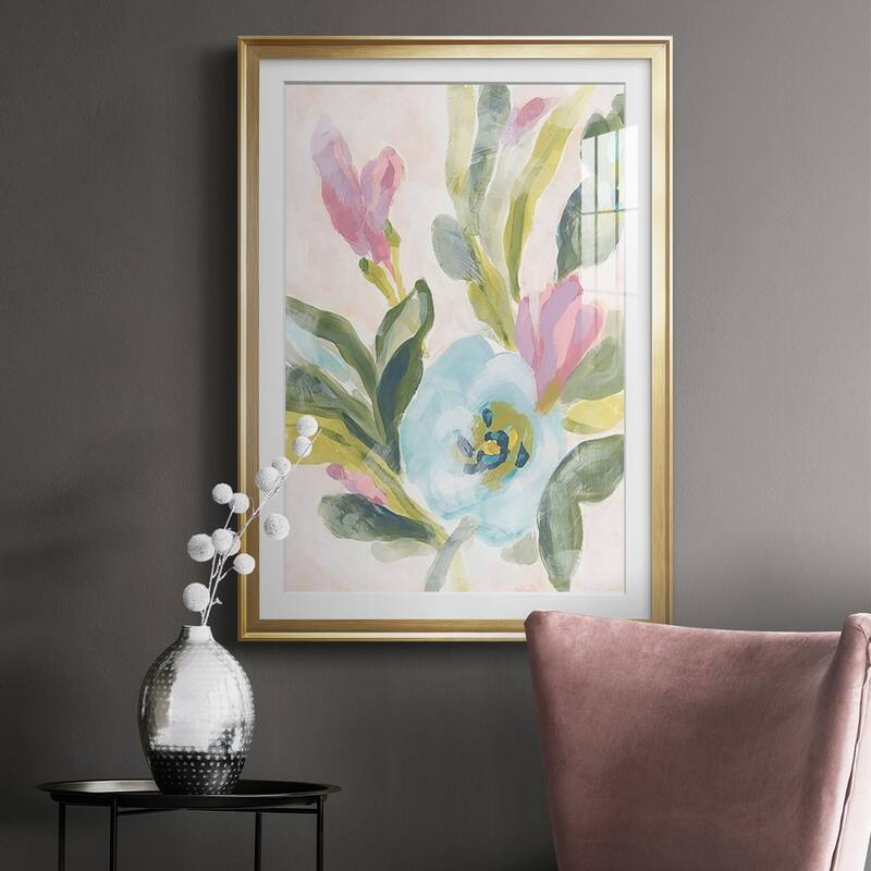 Floral Breeze Fresco II Premium Framed Print - Ready to Hang