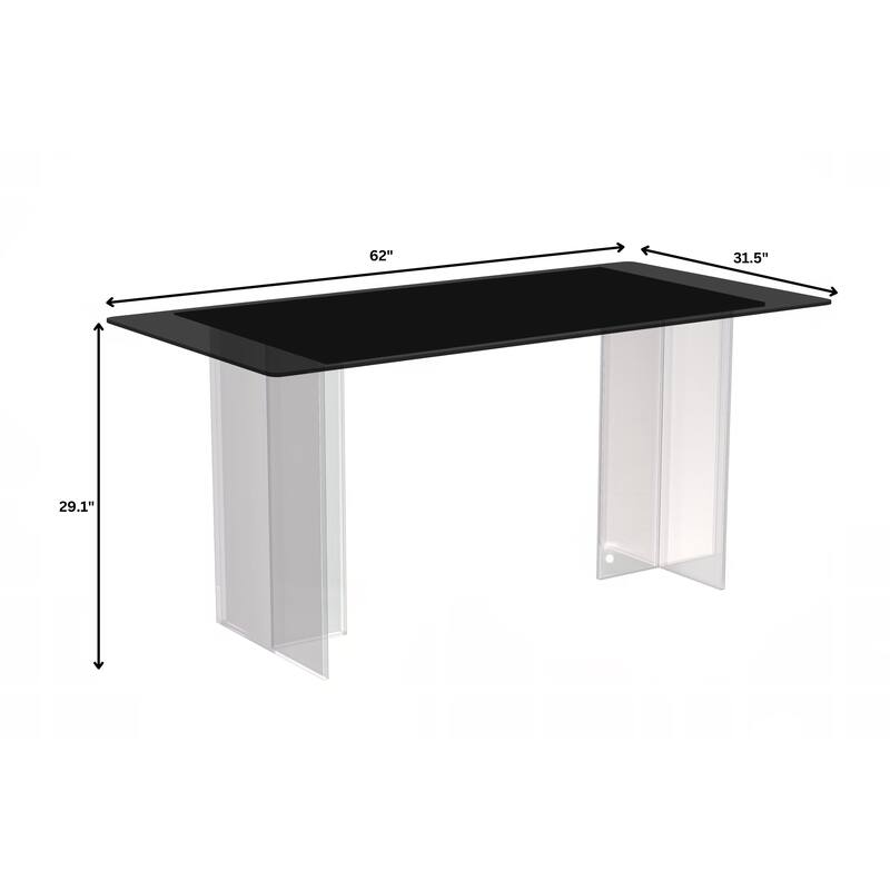 Kova Rectangular Dining Table with Sintered Stone/Glass Top
