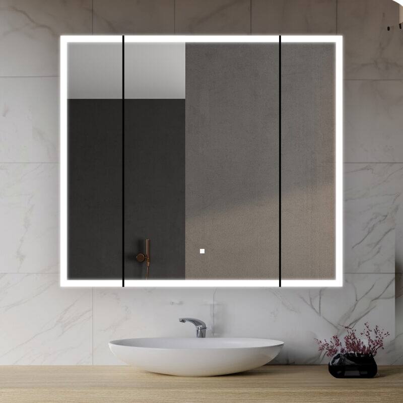 Medicine Cabinet With Light 36W x 32H x 5D Triple Door - 36"x32"