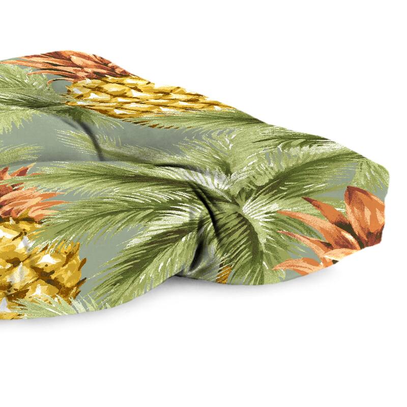 44" x 18" Contoured Outdoor Wicker Bench Cushion - 18'' L x 44'' W x 4'' H