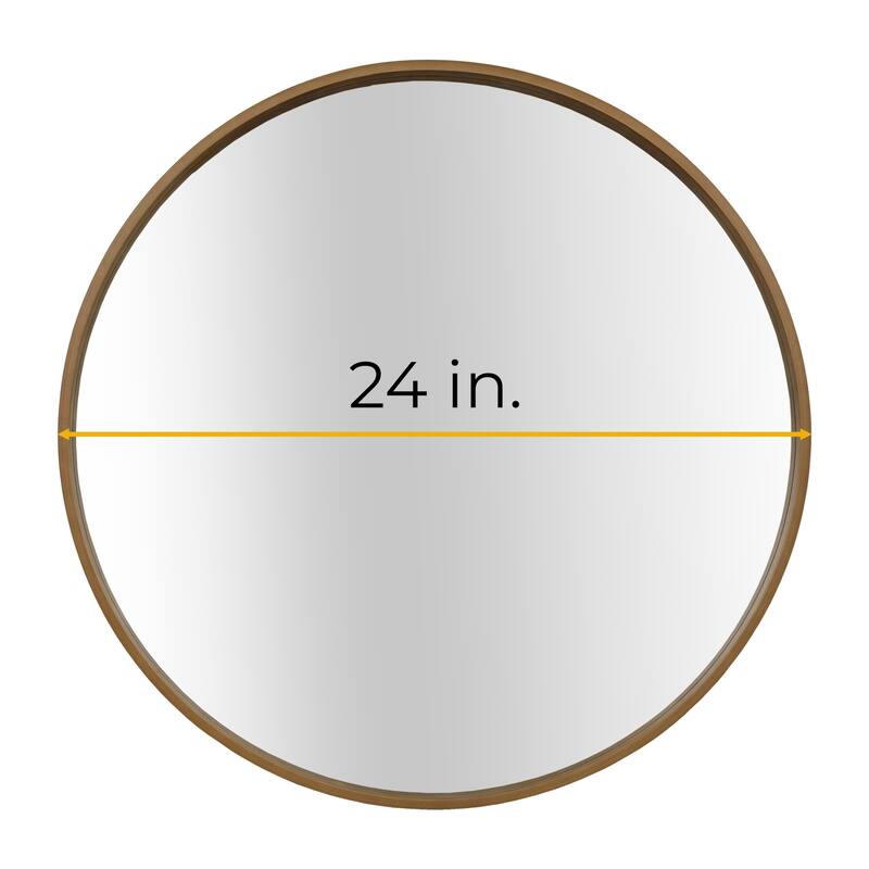 High Quality Wooden Frame Farmhouse Traditional Style Round Wall Mirror