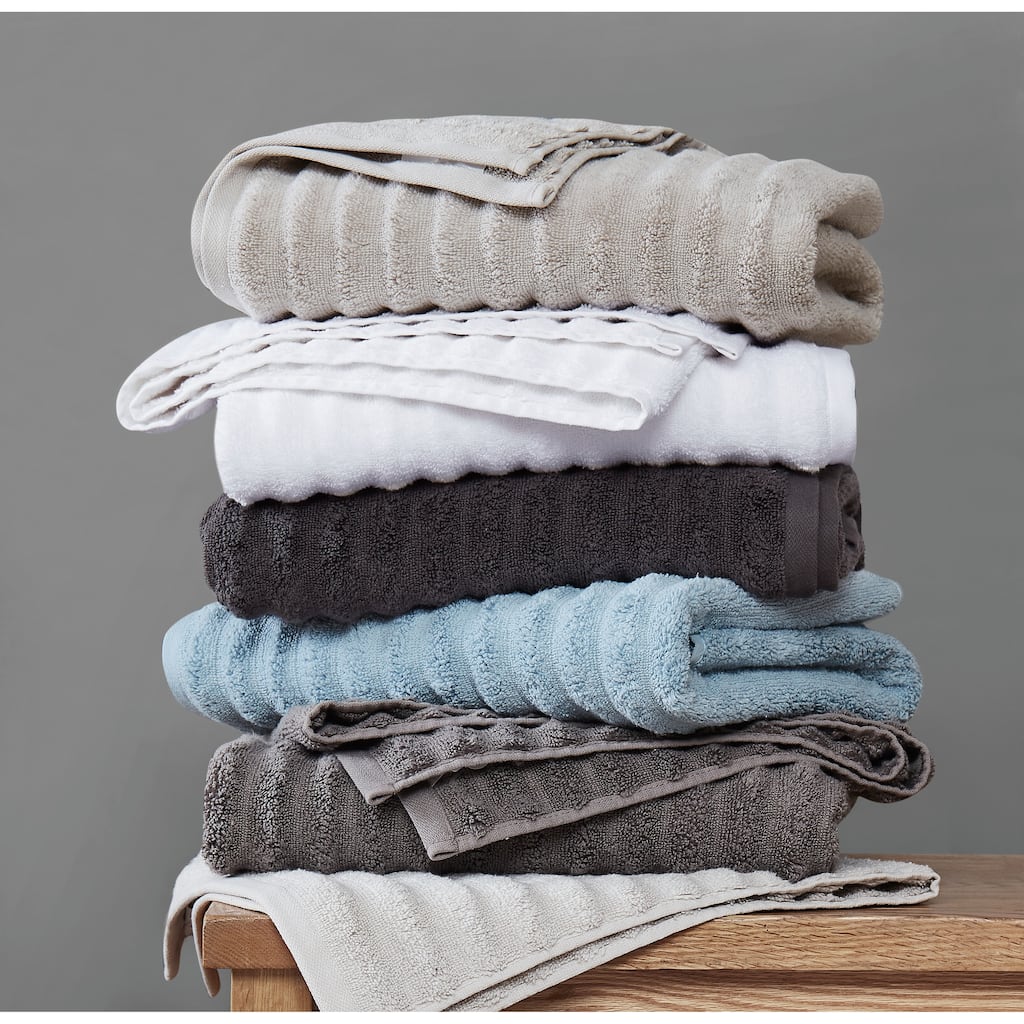 Brooklyn Loom Textured Zero Twist 6 Piece Towel Set