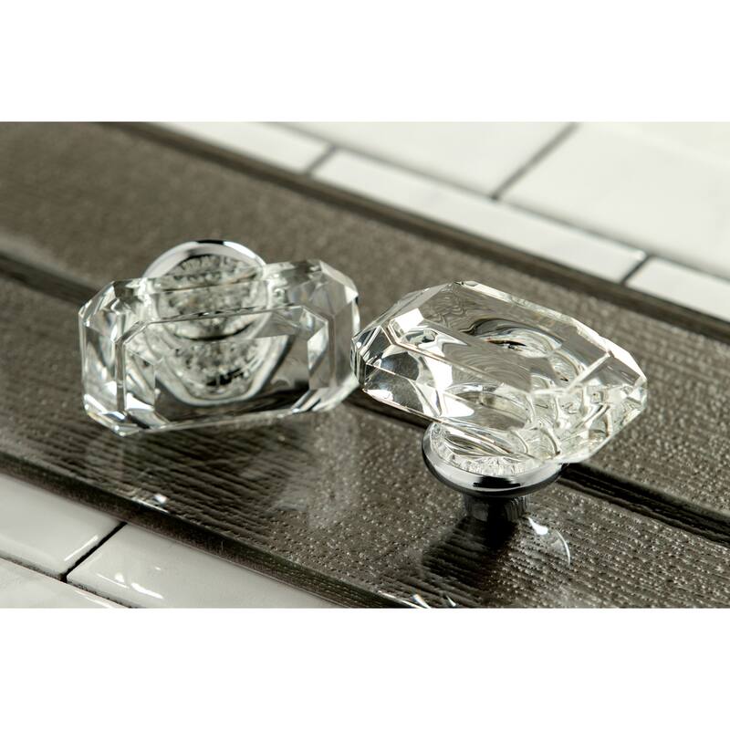 Krystal Onyx Two-Handle 3-Hole Wall Mount Bathroom Faucet