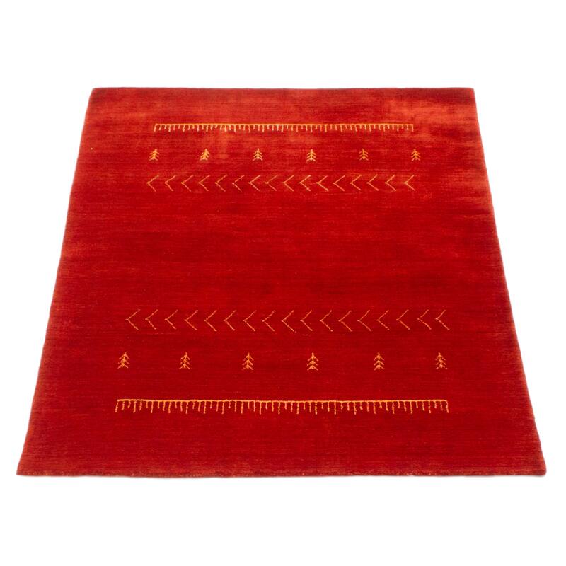 Kashkuli Gabbeh Red Rug 3'10" x 5'10" - 3'10 x 5'10