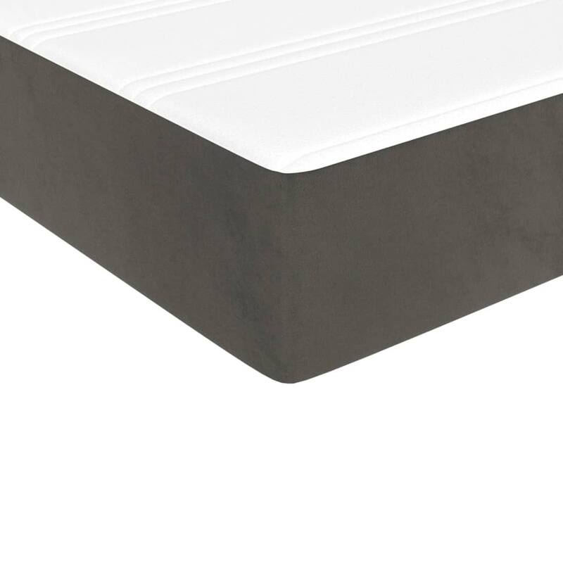 vidaXL Bed Frame Box Spring Platform Bed with Mattress for Bedroom Velvet