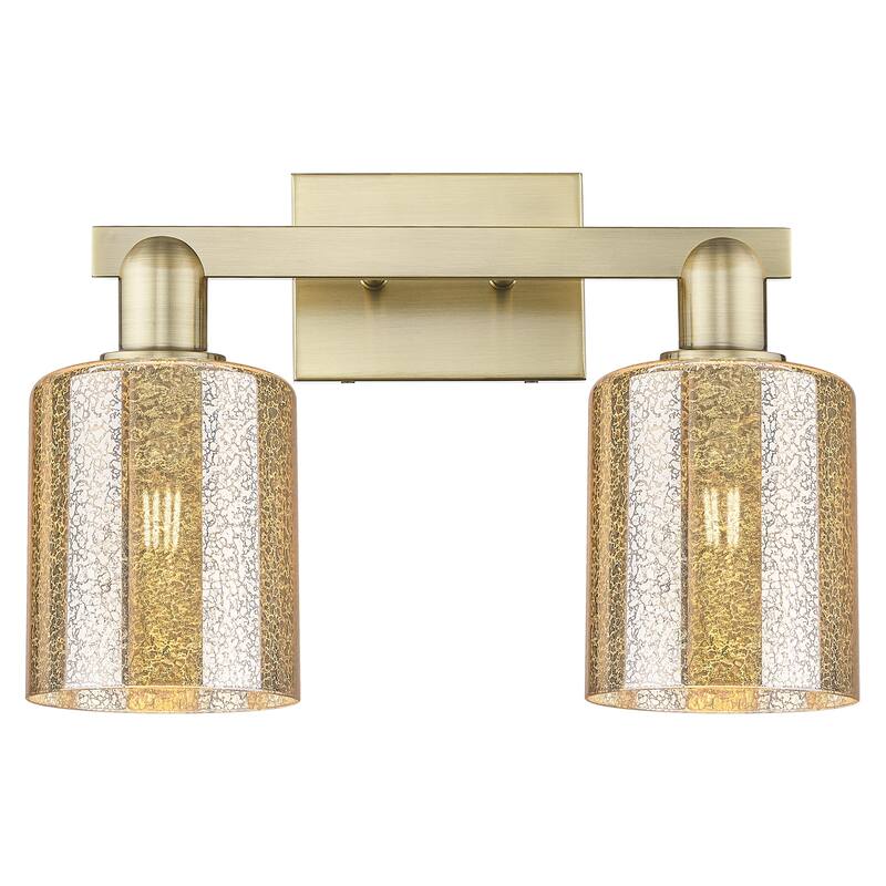 Innovations Lighting Endless Possibilities Arcadia - Cobbleskill - 2 Light 16" Bath Vanity Light - Mercury/Antique Brass