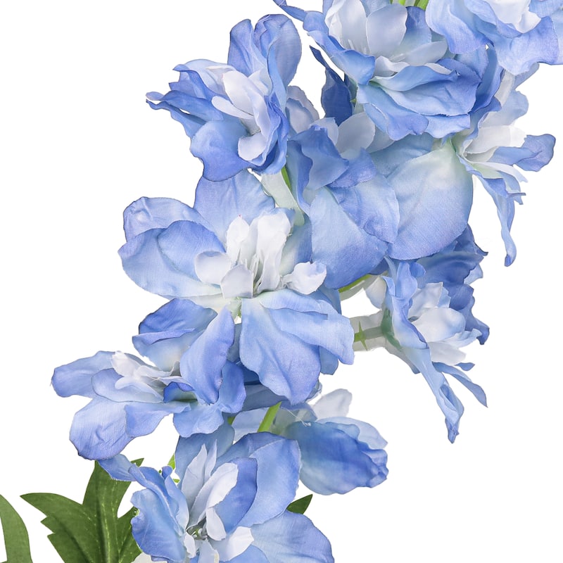 Set of 3 Blue Artificial Delphinium Flower Stem Spray 49in - 49" L x 5" W x 5" DP