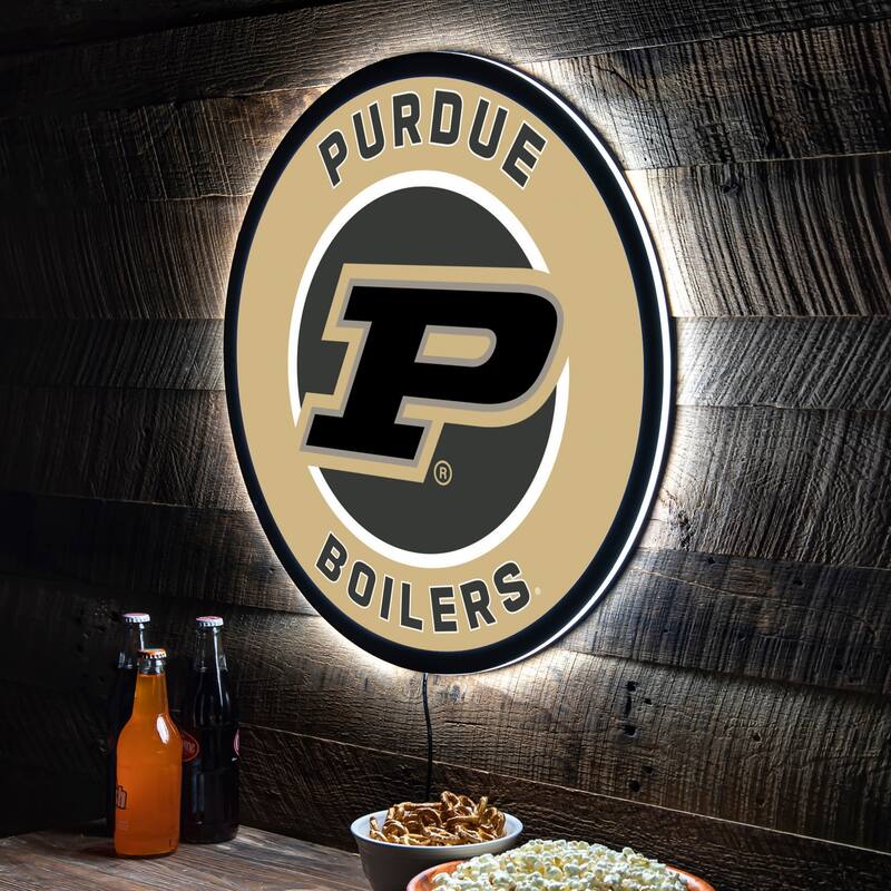Purdue University LED Lighted Sign - Yellow