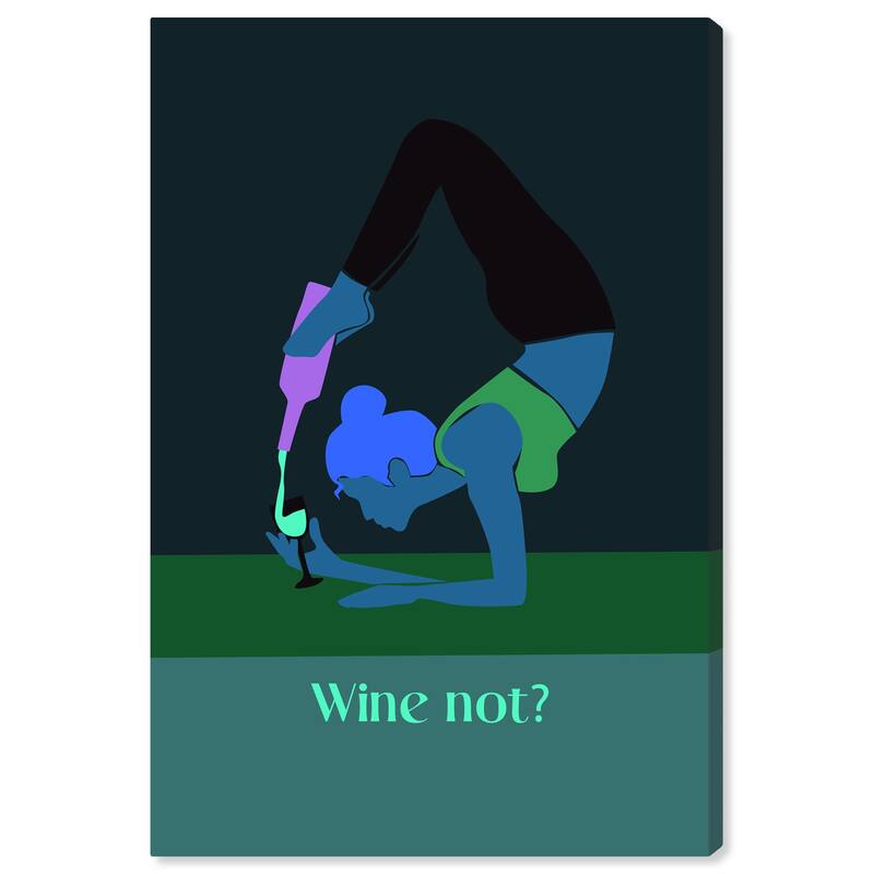 Wynwood Studio Canvas Sports and Teams Why Not Wine Brown and Modern & Contemporary Wall Art Canvas Print