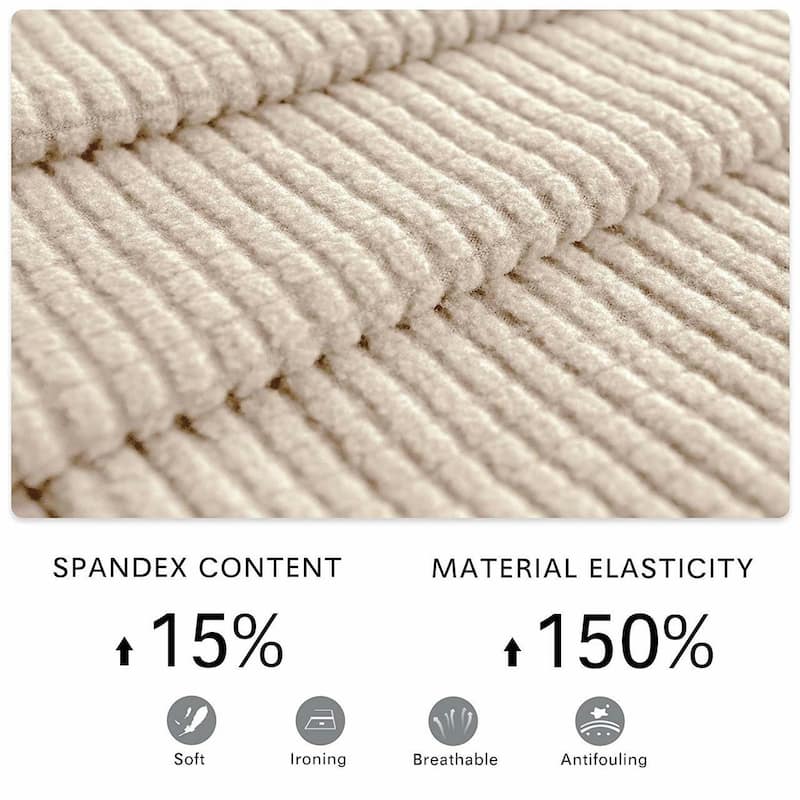 Enova Home Elegant Knitting Jacquard Box Cushion Dining Chair Slipcover