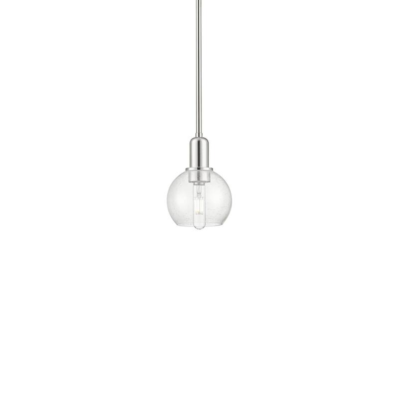 Innovations Lighting 716-1S-9-6 Athens Pendant Athens 6" Wide Mini - Polished Nickel / Seedy