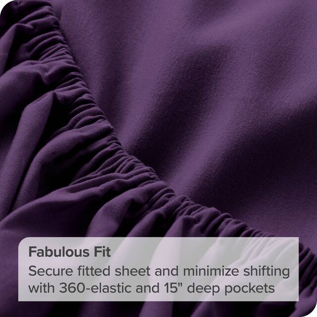 Bare Home 2-Pack Microfiber Fitted Bottom Sheets Deep Pocket