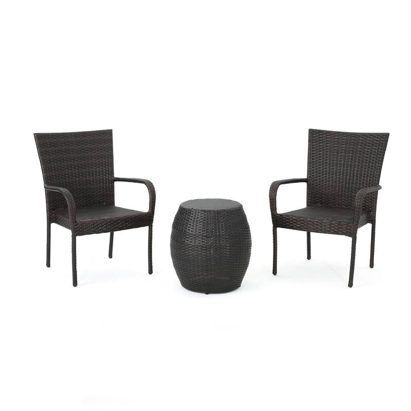 Christopher Knight Home - Orleans Outdoor 3-Piece Wicker Chat Set