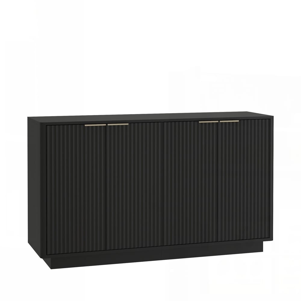 Fluted Sideboard Large Buffet with Adjustable Shelves