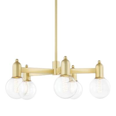Crafted Lighting AGB Five Light Chandelier Bryce - Exact Size