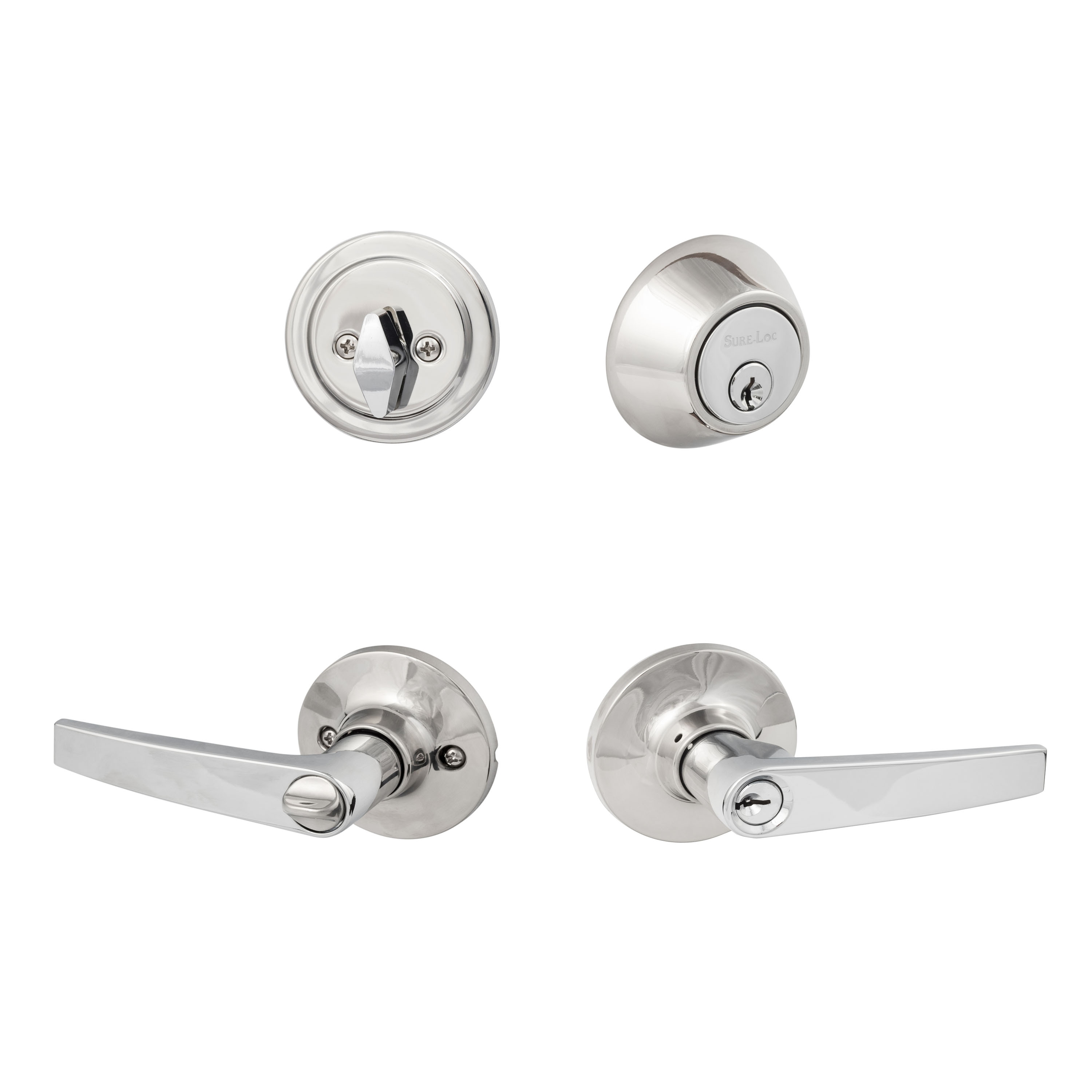 Sure-Loc Cedar Entrance Lever with Keyed Alike Deadbolt