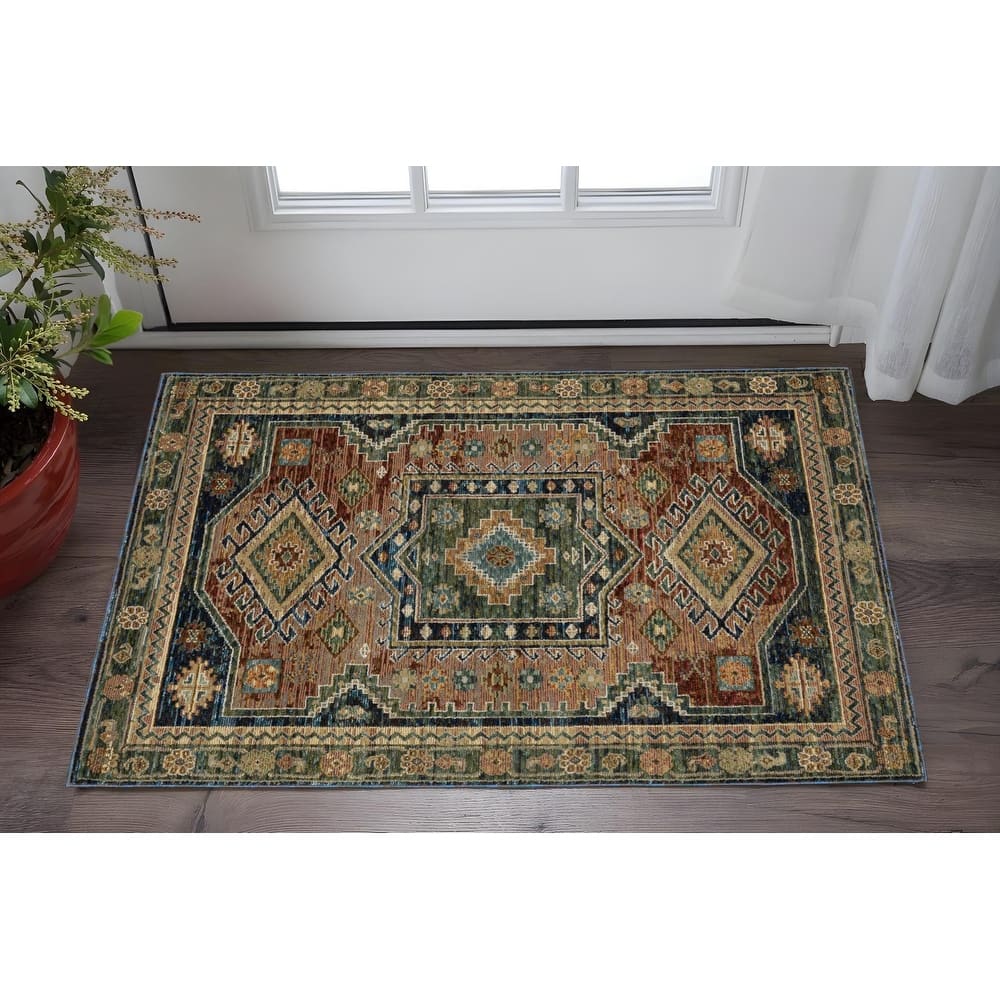 HomeRootsTribal Bohemian Rectangle Area Rug