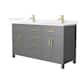 Option Dark Gray / White Quartz Top / Brushed Gold