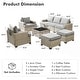 preview thumbnail 55 of 62, XIZZI 8-Piece Patio Wicker Furniture Conversation Set with Coffee Table