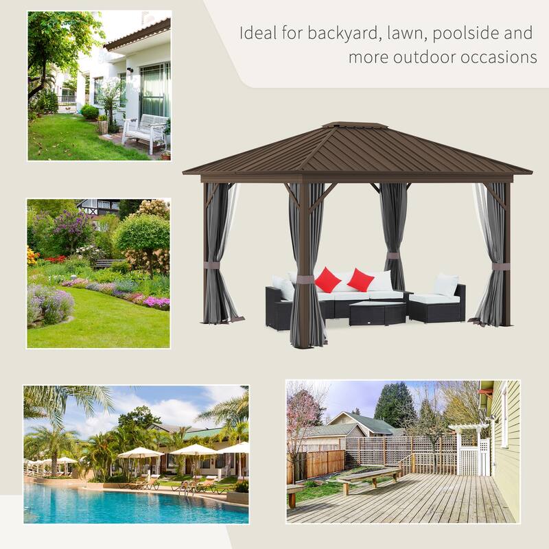 Outsunny Outdoor Hardtop Gazebo