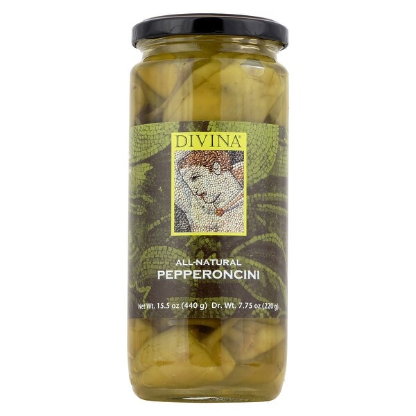 Divina All Natural Pepperoncini - Case of 6 - 7.75 oz.