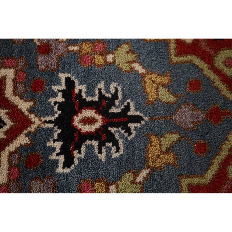 Heriz Serapi Indian Area Rug Handmade Wool Carpet - 3'11"x 5'9"
