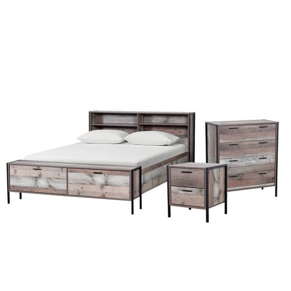 Os Home And Office Furniture Model 41116k Three Piece Bedroom Set Overstock 32598461