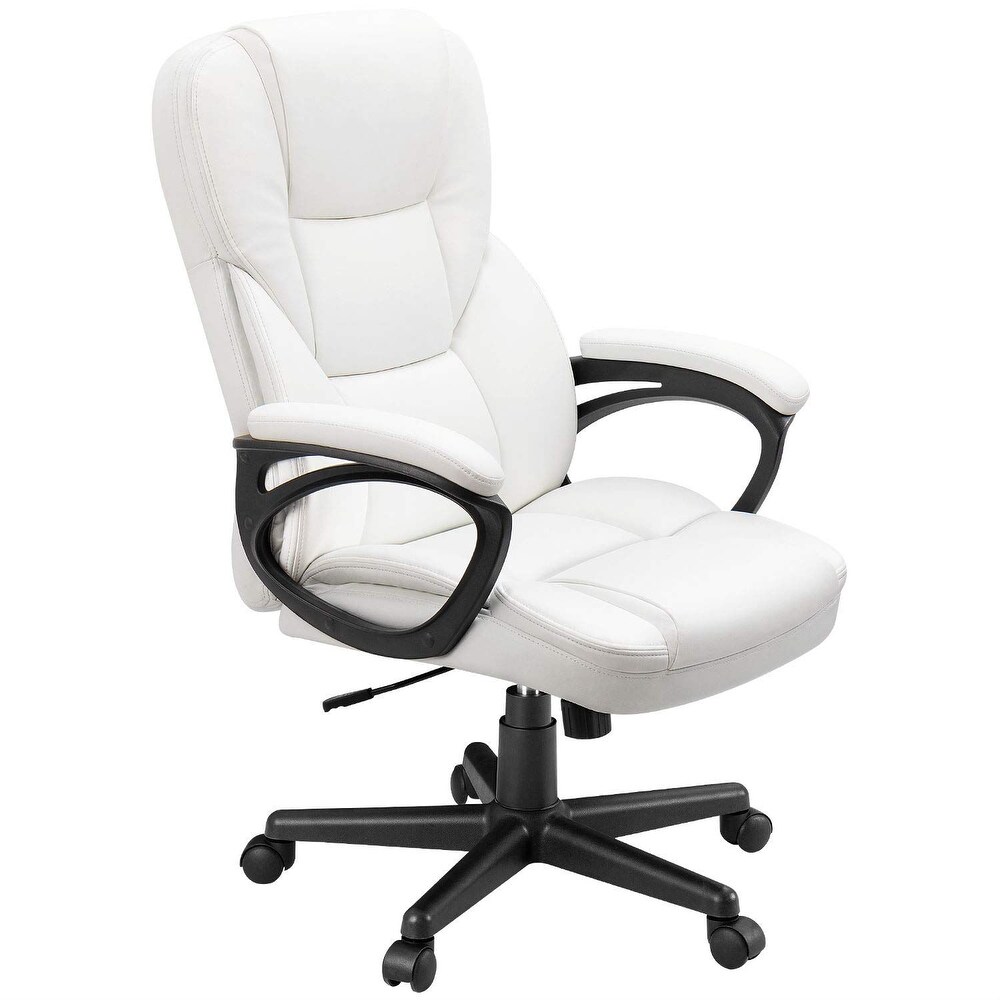 White cushion sales desk chair