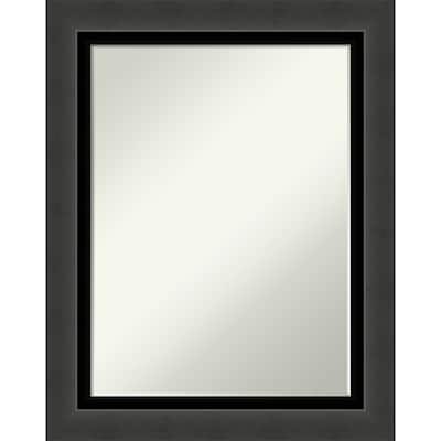 Petite Bevel Bathroom Wall Mirror - Tuxedo Black Frame - Tuxedo Black - 23 x 29 in