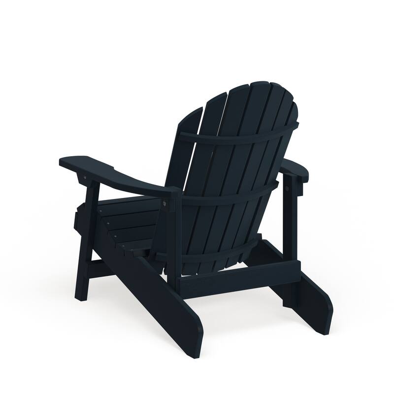 Eco-friendly Synthetic Wood Folding and Reclining Adirondack Chair