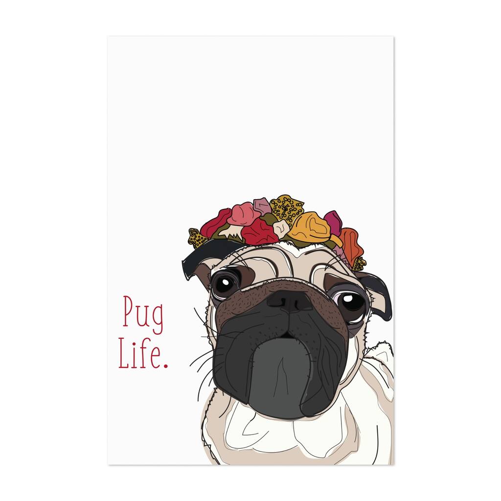 pug life Illustrations Animals Dog Pug Art Print/Poster