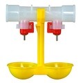 Double Nipple Chicken Cup Waterer Automatic Drinker Steel Ball