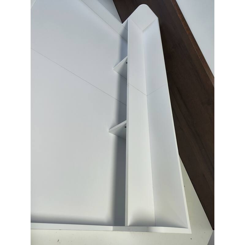 Washer Dryer Countertop, Laundry Wood Shelf Topper with Edge, 54" Width x 27.5" Depth Double Layer Organizer