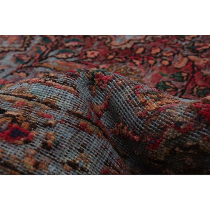 ECARPETGALLERY Hand-knotted Color Transition Denim Blue Wool Rug - 6'9 x 9'10