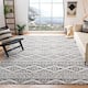 SAFAVIEH Tulum Vetuta Moroccan Boho Chic Area Rug - 6'7" Square - Ivory/Black