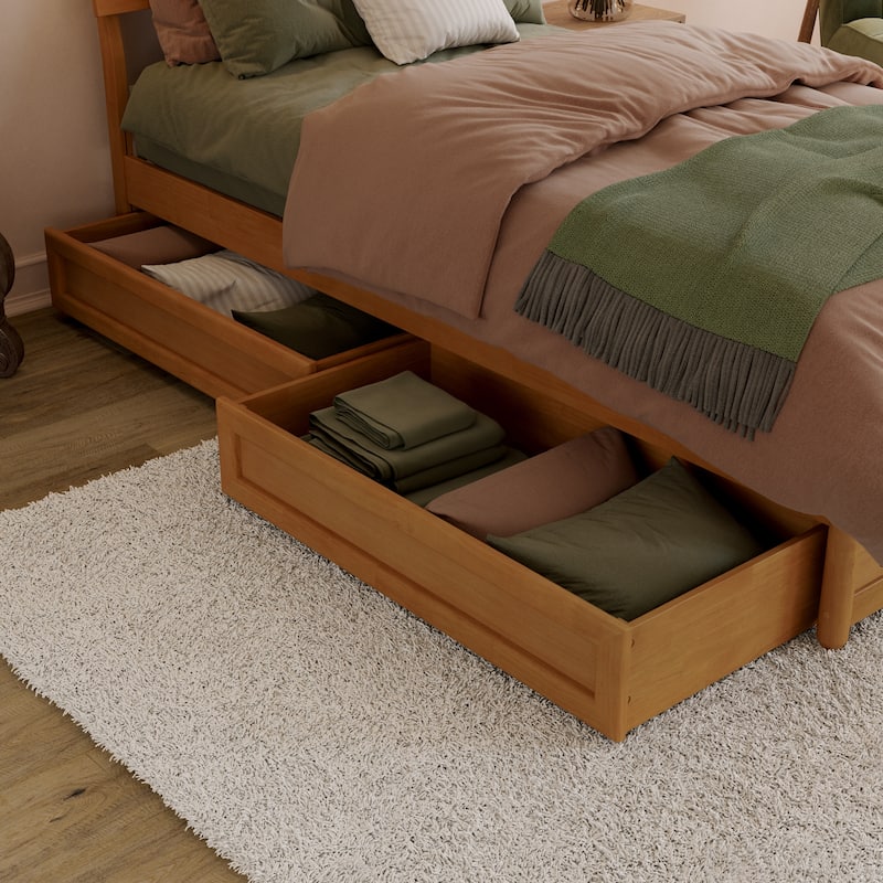 Norla Wood Platform Bed with Storage Drawers