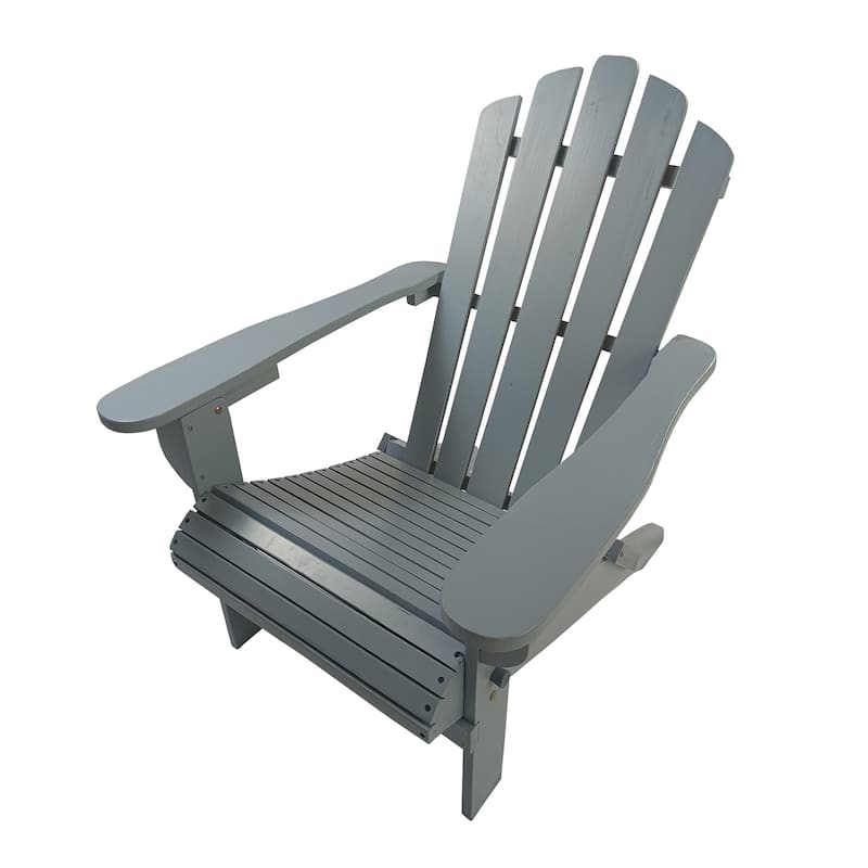 Outdoor Or Indoor Wood Adirondack Chair, Foldable