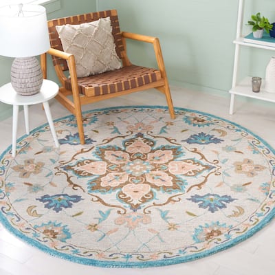 SAFAVIEH Handmade Blossom Tjakea French Country Wool Rug