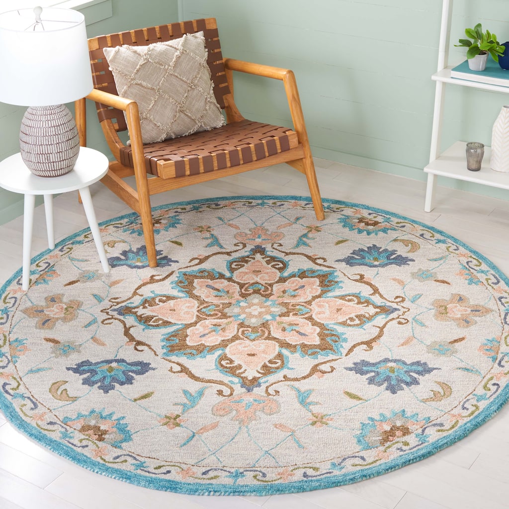 SAFAVIEH Handmade Blossom Tjakea French Country Wool Rug