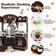 preview thumbnail 3 of 6, Corner Play Kitchen Wooden Kids Kitchen Playset w/Lights & Sound