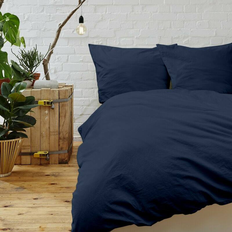 Porch & Den Brockman Soft Microfiber 3-piece Duvet Cover Set - King - Cal King - Navy
