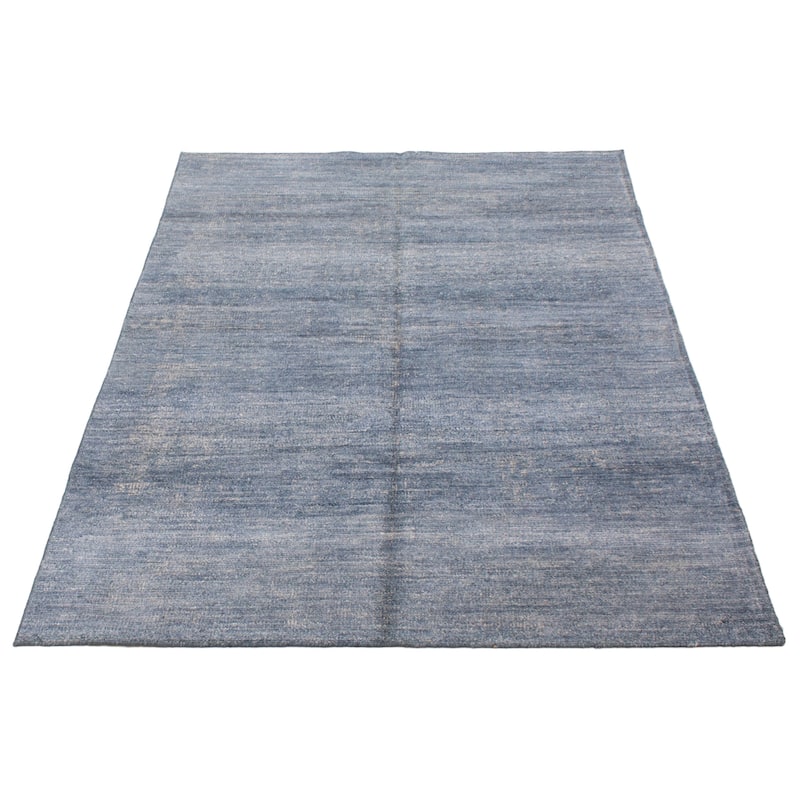 ECARPETGALLERY Hand-knotted Loreto Blue Silk Rug - 9'10 x 14'10