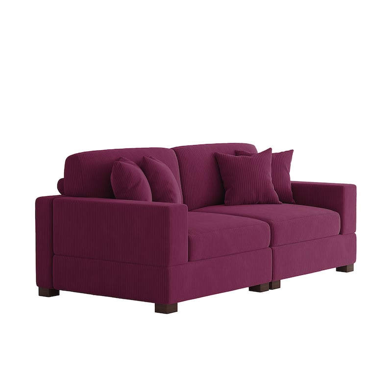 Oversized Modular Sectional Sofa Set with Pillows for Living Room