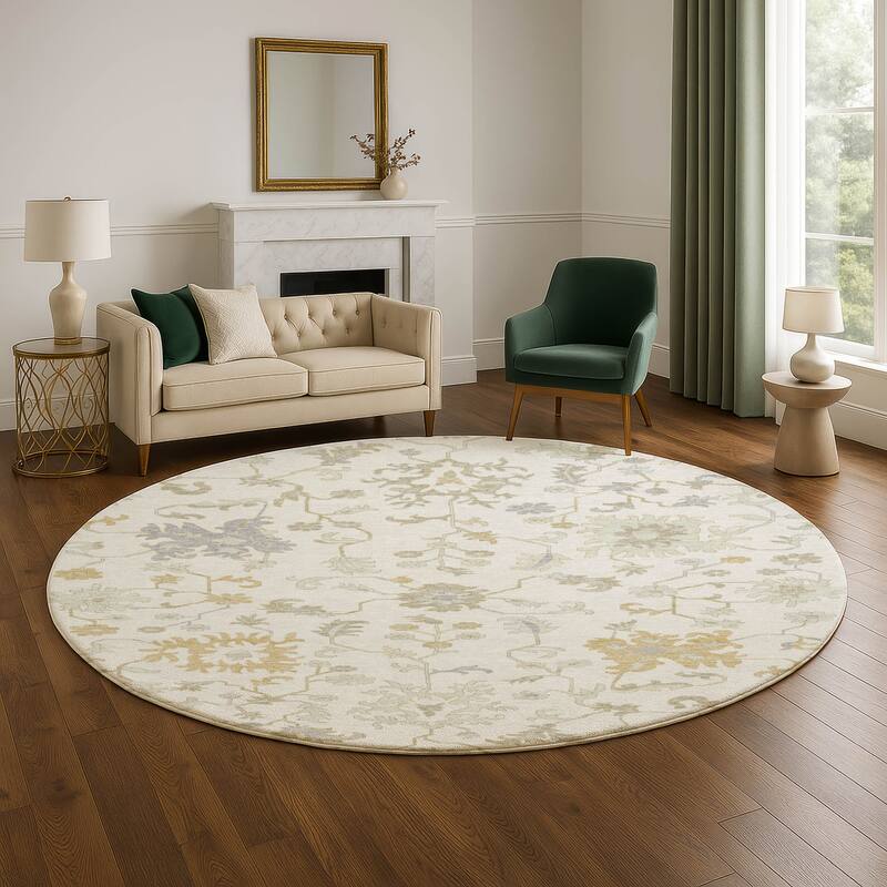 Premium Washable Super Soft Traditional Avanti Mayfield Rug - Ivory - 8' x 8'