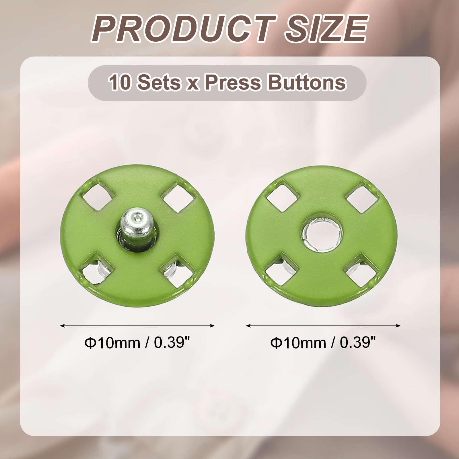 Sewing Snap Buttons, Invisible Press Studs Buttons Sew-on Metal Snap Fasteners Zinc Alloy for Clothes DIY Crafts