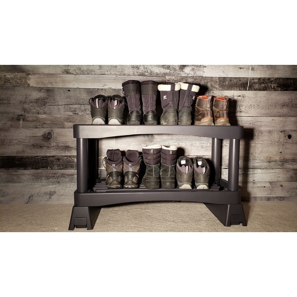 Shoe rack for top wet shoes