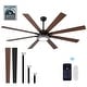 preview thumbnail 89 of 128, Sofucor 52/66/72/76/84Inch Large Ceiling Fan with Dimmable LED Light ,Remote&APP Control,8 Blades for Large Living Room,Porch