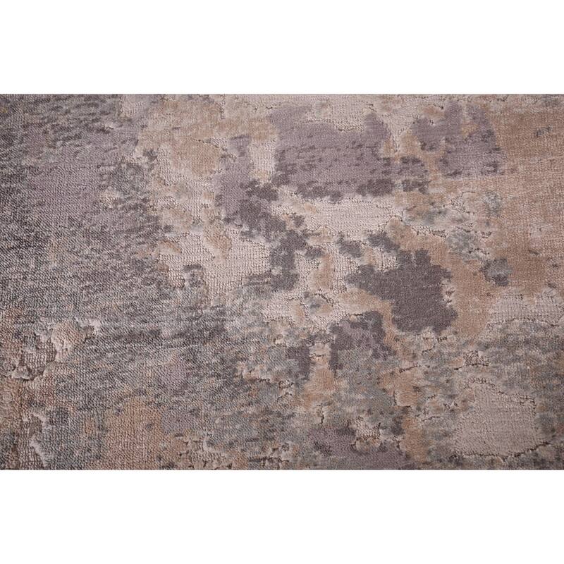 Contemporary Abstract Area Rug Handmade Oriental Wool Carpet - 5'3"x 7'6"