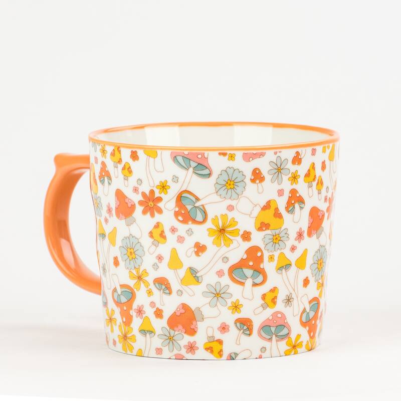 10 Strawberry Street Madison Flora Mugs, Set of 4